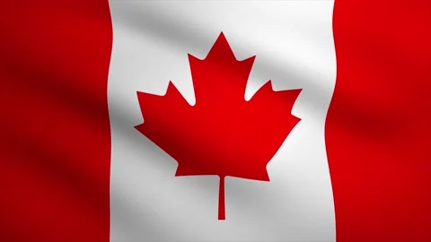 Canada Waving Flag Background Animation. Looping seamless 3D animation. Mot.. Stock Footage 229682048