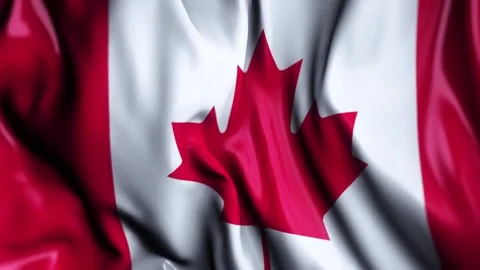 Canada WAVING FLAG LOOP Stock Footage 321017936