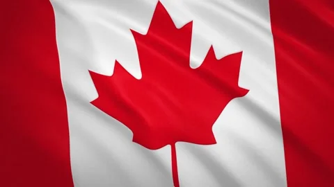 Canada . Waving Flag Video Background Stock Footage 154257732