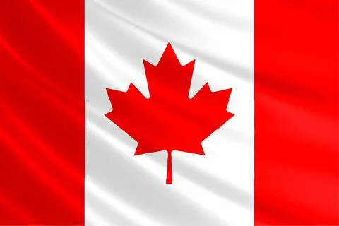 Canada wavy flag Stock Illustration