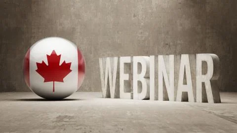 Canada. Webinar Concept. Stock Illustration
