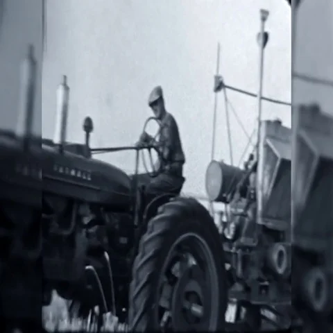 Canada Wheat Harvest Combine Men Work 1940s Vintage Film Home Movie 10662 Stock Footage 69532642