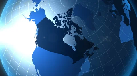 Canada. Zooming into Canada on the globe. Stock Footage 61005972