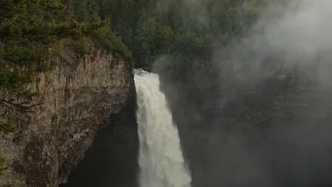 Canada's highest waterfall - Helmcken Falls Stock Footage 72390624