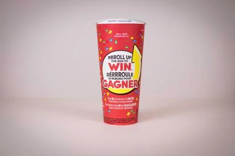 Canada's Roll Up The Rim Contest Winner Stock Photos