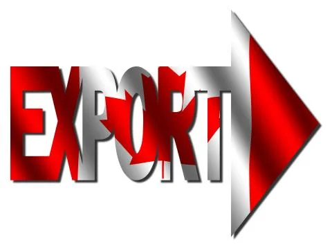 Canadian export text Illustrazione stock