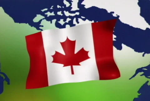 Canadian Flag 157 Stock Footage