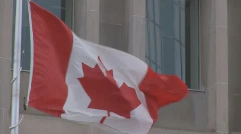 Canadian Flag 24p Stock Footage 10593141
