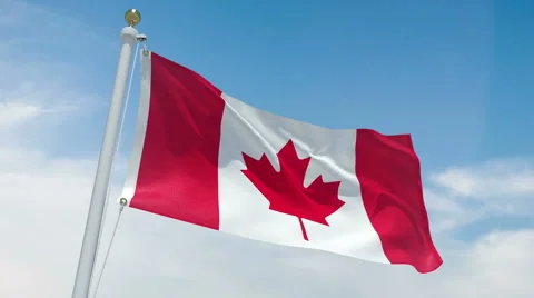 Canadian flag in 4k Video stock 62439998
