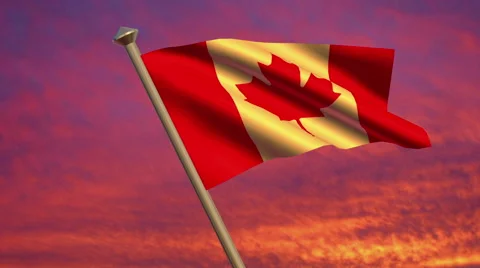 Canadian Flag Animation  - 4K Resolution Ultra HD 動画素材 41663338