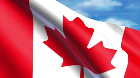 Canadian Flag Animation Vídeos de archivo 40269022