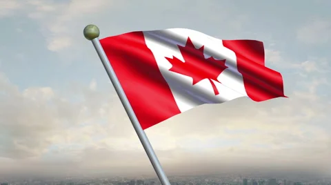Canadian Flag Animation Vídeos de archivo 40269041