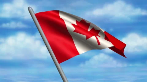 Canadian Flag Animation Stock Footage 40269051