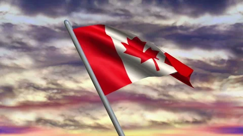 Canadian Flag Animation 動画素材 40269058