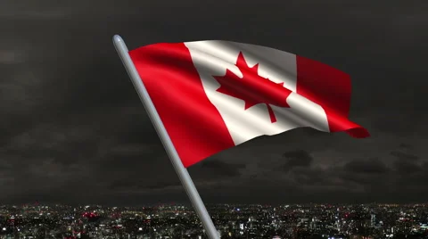 Canadian Flag Animation Vídeo Stock 40269070