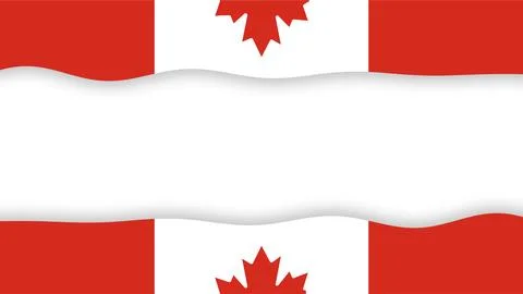 Canadian Flag Background with Copy Space for Canada Labour Day Celebration .. Stock Illustration