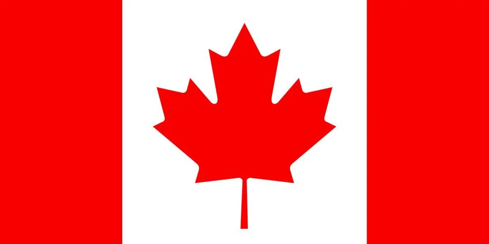 Canadian flag, flat layout, vector illustration Stock Illustration