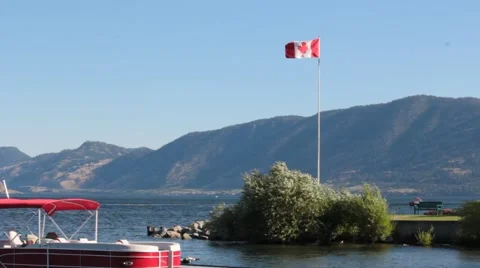 Canadian flag flying Stock Footage 40301252