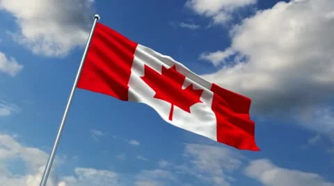 Canadian flag Stock Footage 11497738