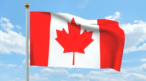 Canadian flag Stock Footage 22752153