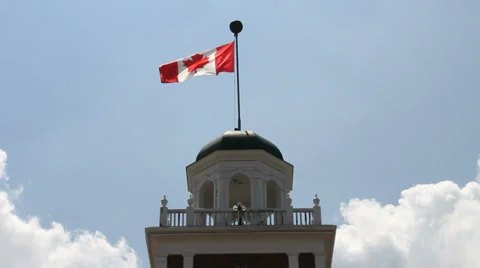 CANADIAN FLAG Stock Footage 33828325
