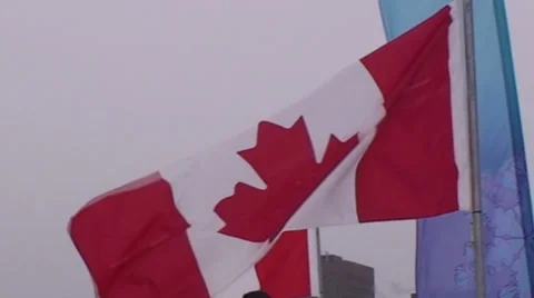 Canadian Flag Stock Footage 34642123