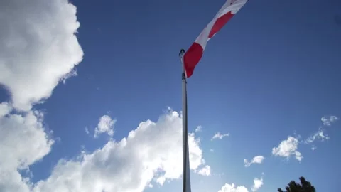 Canadian flag Stock Footage 138034942