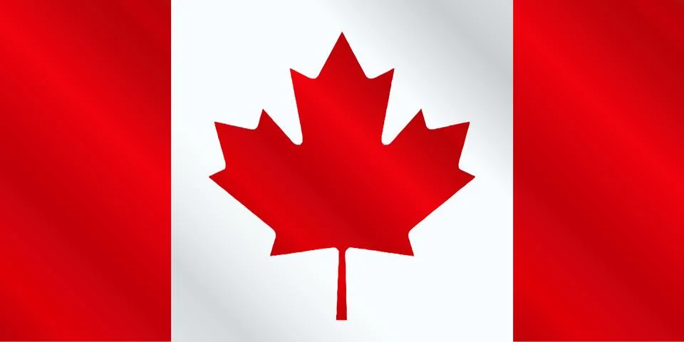 Canadian Flag Gloss Stock Illustration