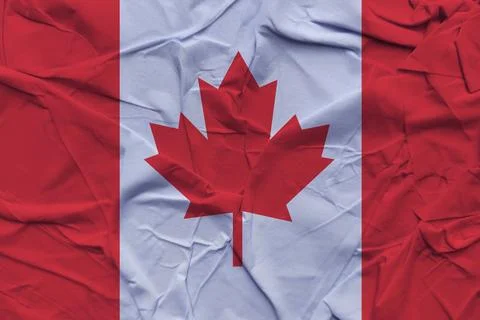 Canadian flag made of crumpled paper Stock Photos