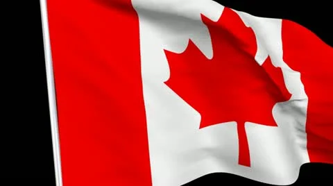 Canadian Flag Transition HD Video stock 10870435