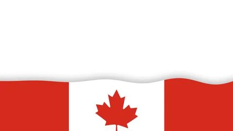 Canadian flag wavy border background with copy space for Labour Day celebra.. Stock Illustration