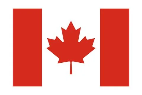 Canadian flag on white background. Stock Illustration