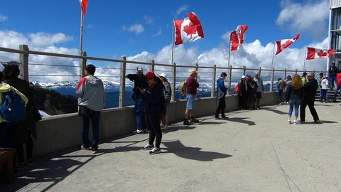 Canadian Flags Stock Footage 90053063