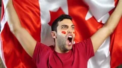 Image result for guy with canadian flag