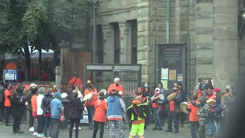 Canadian Indigenous Protest 動画素材 203588777