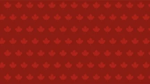 Canadian Labor Day seamless pattern with red maple leaves and thumbs up ico.. イラスト素材