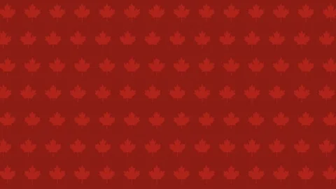 Canadian Labour Day Maple Leaf Pattern Background Loop. Stock Footage 341489136