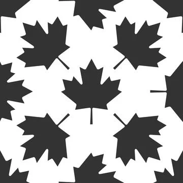 Canadian Maple Leaf icon pattern on white background. Vector Illustration Stock Illustration