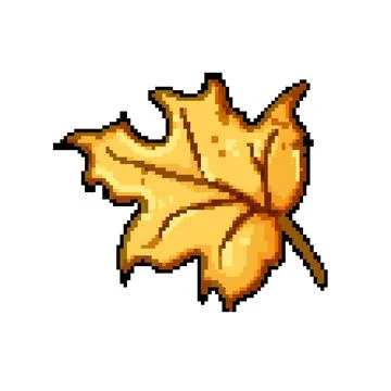 Canadian maple leaf pixel art vector illustration Stock Illustration