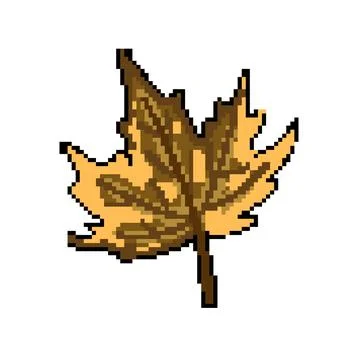 Canadian maple leaf pixel art vector illustration Stock Illustration