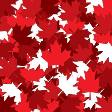 Canadian Maple leaf scatter pattern in vector format. Stockillustratie