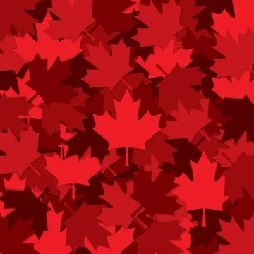 Canadian Maple leaf scatter pattern in vector format. Illustrazione stock