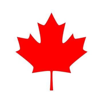 Canadian maple leaf vector icon. Red maple leaf Stock Illustration