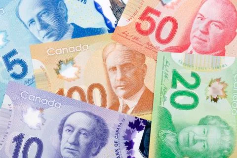 Canadian money, a background Stock Photos