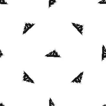 Canadian mountains pattern seamless black Illustrazione stock