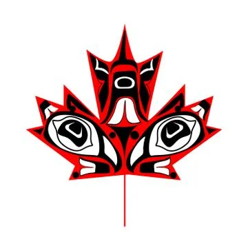 Canadian native maple leaf Stock Illustration