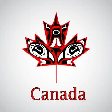 Canadian native maple leaf Stock Illustration