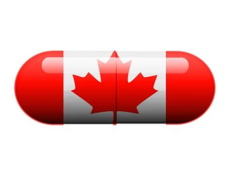 Canadian Pill Stock Illustration