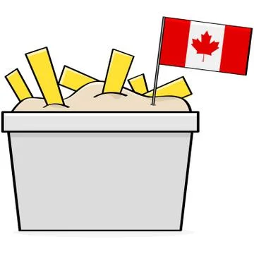 Canadian poutine Stock Illustration