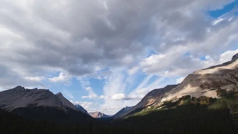 Canadian Rockies cloudscape Stock Footage 81181726